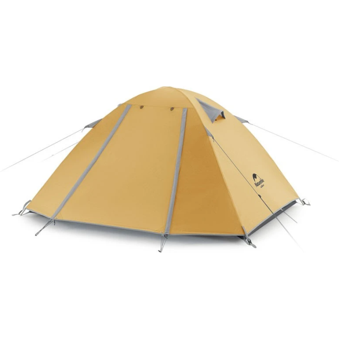 Палатка NATUREHIKE P-SERIES NH18Z022-P 210T/65D, двухместная, желтая 6927595783610